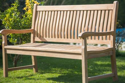 bench 375 244cm (8 ft) 5 Seater teak garden bench 650 Back height 90cm / Total