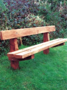 A rustic bench that is both robust and comfortable with smoothed edges a curved seat and chunky armrests Available in four sizes: 120cm (4 ft) 2