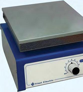 Pilot lamp indicates when heat is on. Special radiation shields keep apparatus relatively cool during continuous operation.