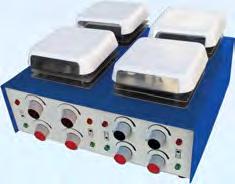 Multi position stirrer with 2,3,4,6 positions. Individually controlled stirring and heating positions.