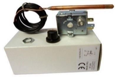 box. Safety limiter Thermostat C Manual reset Capillary mm Cov.