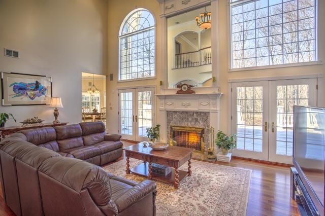 Family Room 24 x 15: One doesn t usually use words such as drama and tranquility to describe the same living space, but the family room accomplishes both.
