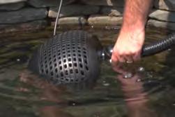 Step 4 Submerge Pump Submerge the SolidFlo G2 Pump in a flat area in your pond.