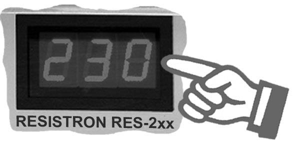 instrument (DTR-x) Indication on the 4-line display (dynamic