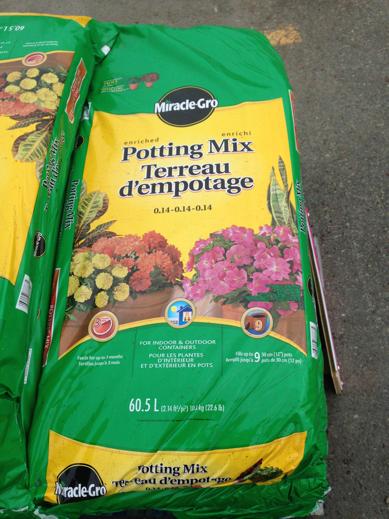 Miracle-Gro Potting Mix 60.5L Item UPC: 0 32247 37863 5 Canadian Tire 825 Eglinton Avenue East East York ON $12.99 Home Hardware 250 Sackville Dr. Lower Sackville NS Home Hardware 1780 Dundas St. E. London ON Home Depot 193 N Queen Street Etobicoke ON $9.