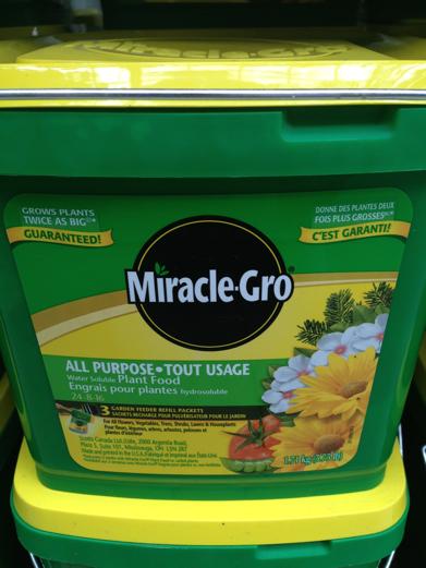 Miracle Gro All Purpose Plant Food 1.71kg Item UPC: 0 73561 10115 8 Canadian Tire 825 Eglinton Avenue East East York ON $14.89 $14.89 Home Hardware 250 Sackville Dr. Lower Sackville NS $14.