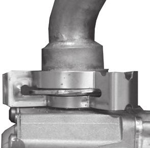 2. Remove the clip from the gas control valve outlet and ease the pipe upwards rotate and then ease down to