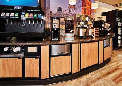 have perfected the art of coffee bar layout and design, installing systems that create flow traffic flowing.