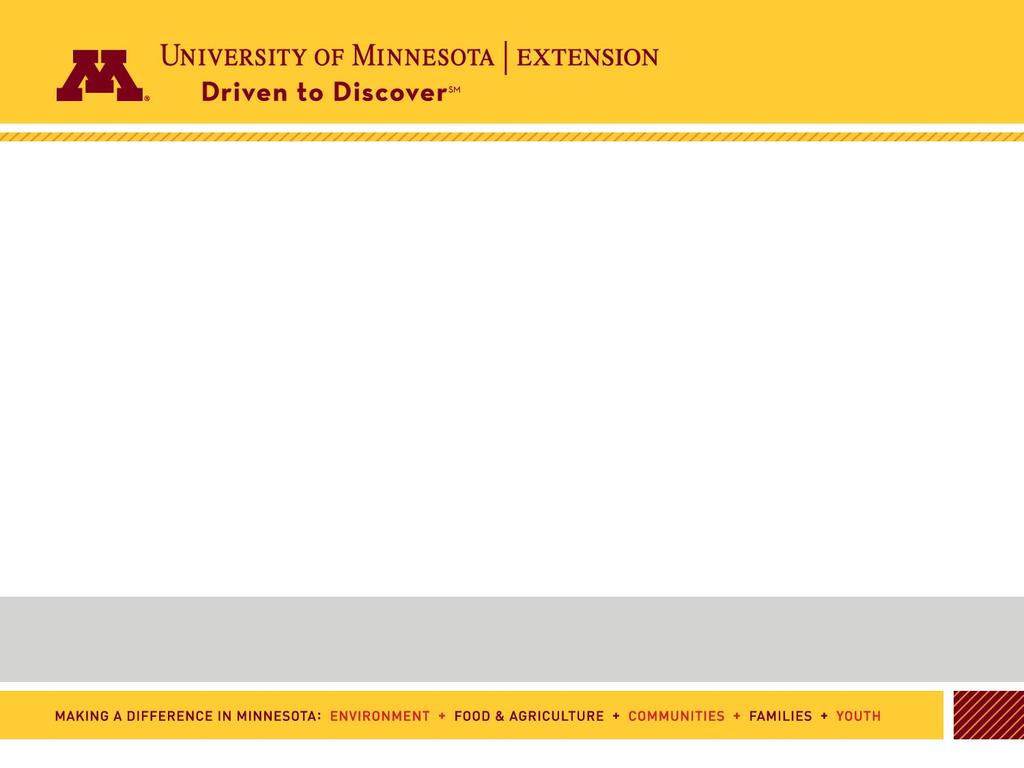 Thank you. Questions? The University of Minnesota is an equal opportunity educator and employer.