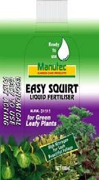 LIQUID FERTILISERS - EASY SQUIRTS FAST ACTING, CONVENIENT & READY TO USE IDEAL FOR ALL POTTED/CONTAINER GROWN PLANTS PROVIDE QUICK RESULTS EASY