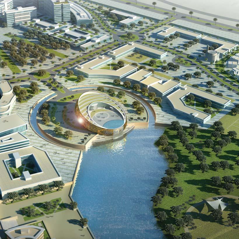 12 13 Prince Sultan Cultural Centre will provide housing for 15,000 people, while its centre-piece is a stunning cultural centre which celebrates Arabia past, present and future.