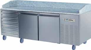 available in its class: 28 F to 46 F Ambient temperature dough drawers allow you to keep dough at a temperature