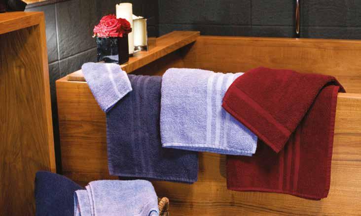 TOWELS Coloured BATHROOM The Gem Towel 450 gsm Our laundry contract quality towels are available in White, Pastel: Cream, Peach, Mint, Sky & Dusky Pink and Deep Dye: Bottle, Royal & Burgundy.