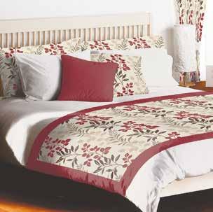 THE DESIGN COLLECTION LAUREL Laurel Red Curtains, bed