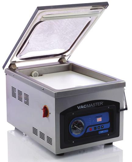 Features of the VP215 1 FEATURES 2 4 5 6 3 7 8 1. Seal Pad 2. Lid Gasket 3. Power Switch 4. Vacuum Chamber 5. Filler Plates - Used to occupy space in the chamber. The plates allow for faster vacuum.