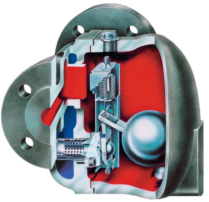 Bolted cover Closed or sightglass cover (water-level indicator). Upper plug Installation of manual vent valve or air balance possible. Thermostatic bellows for automatic air-venting ( Duplex control).