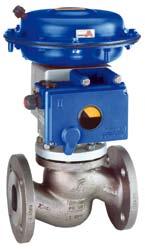 Control Valves For the automatic control of the level, temperature, pressure and flow of liquids in heat engineering and process-control technology. DN 15 100, PN 16/40.
