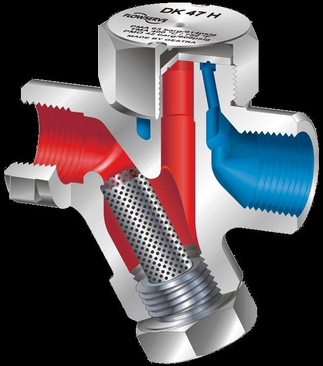 DK 47 in detail: Compact, resistant and low-priced steam traps of stainless steel The DK 47 thermodynamic steam trap is made of stainless