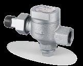 horizontal or vertical pipes Large hot water flowrates even at low differential pressure