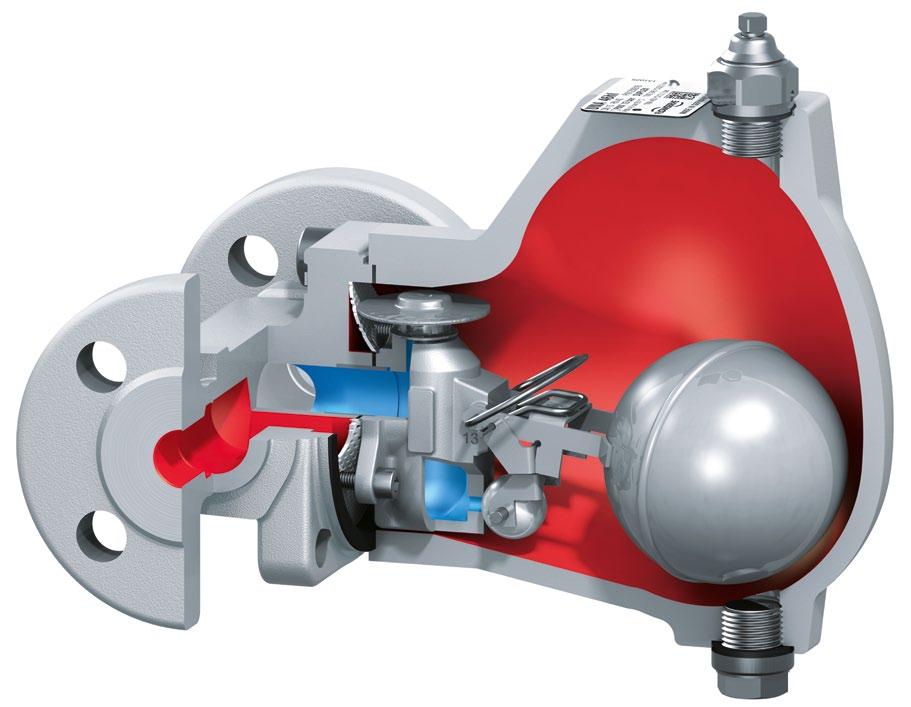 UNA 45/46 in detail: GESTRA UNA 4 ball float steam traps cannot fail to impress, with their simple, modular design that makes them perfectly fleible in use.