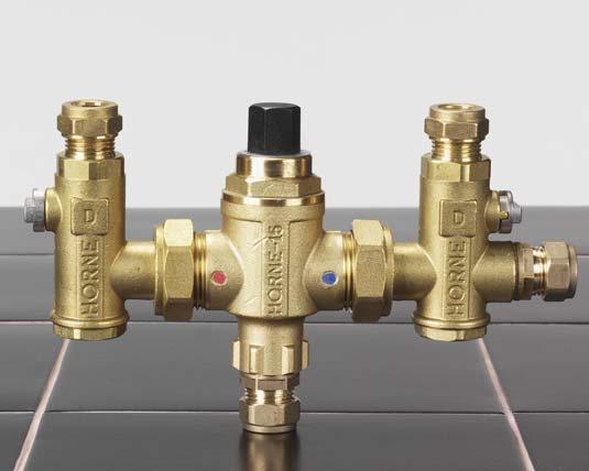 HORNE 15 4th Connection H15-24B (BRONZE FINISH) H15-24C (CHROMIUM PLATED FINISH) MIXED WATER TAP COLD WATER TAP 6 HORNE 15 TMV 4 th HOT WATER SUPPLY SWIVEL INLET ASSEMBLIES Comprising: 1 /4 TURN
