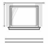 1 3 APRON LENGTH For ideal proportions, this look should fall about 4" below sill. 4 CAFÉ LENGTH Panels usually measure 1 2" of the window length.