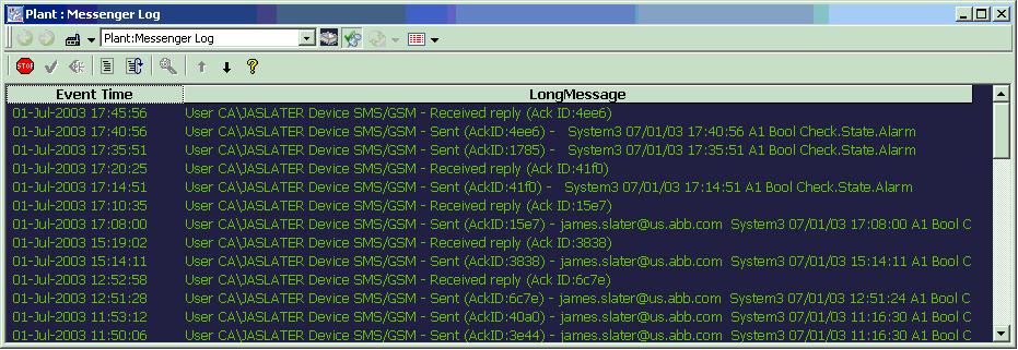 Section 10 SMS and E-mail Messaging OperationSMS and E-mail Messaging Event Log Operation Figure 174.