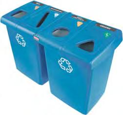 Square models feature retainer bands to hold poly bags securely within unit - can be used in conjunction with available leak-proof rigid plastic liners.