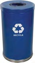 60 METAL RECYCLING CONTAINERS Provides an aesthetically pleasing recycling container within a small area - great for companies seeking ''Green'' compliance.