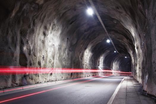 The selection criteria for construction products for a tunnel include quality and installation time.