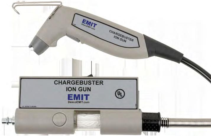 TECHNICAL BULLETIN TB-6559 Chargebuster Ion Gun Installation, Operation and Maintenance The Chargebuster Ion Gun reduces a static charge of ±1000 V down to ±100 V in less than one second at a