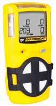 The green LED confidence flash verifies normal operation, including bump test and