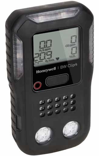 BW Clip4 Multi-Gas (4) Detector H 2 S, CO, O 2, LEL GENERAL SPECIFICATIONS SIZE WEIGHT OPERATING TEMPERATURE INGRESS PROTECTION TYPICAL BATTERY LIFE CERTIFICATIONS AND APPROVALS WARRANTY 4.7 x 2.