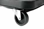 Design Four 4" swivel casters make this drain easy to move and position under a vehicle. Plus the casters are made of an oil and chemical resistant material that gives them an extended service life.