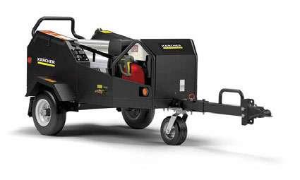 5/40 Ge MT hot water pressure washer trailer provides the necessary cleaning power on virtually any job site which has a water source. Simply unhitch the Tule Series HDS 3.