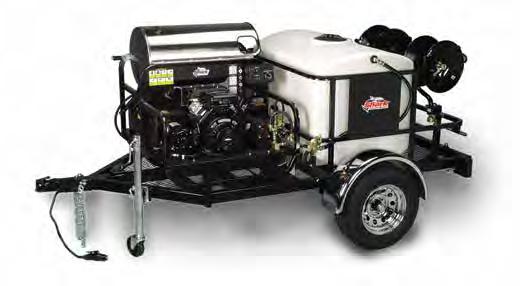 HOT WATER PRESSURE WASHER TRAILERS MOBILE WASH SYSTEMS TRS-3500-C: HEAVY-DUTY, SINGLE-AXLE PRESSURE WASHER TRAILERS Designed for hot-water skids, the TRS-3500-C features a rugged, protective chassis