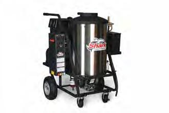 HOT WATER PRESSURE WASHERS - ELECTRIC POWERED / DIESEL HEATED STP SERIES Direct-drive Shark crankcase pumps Flat free tires Oil-water separation fuel filter and hour meter Certified to UL and CSA
