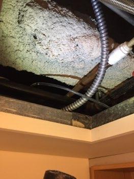years. Observations: Furnace located behind ceiling panels in kitchen and was not fully visible or accessible for inspection.