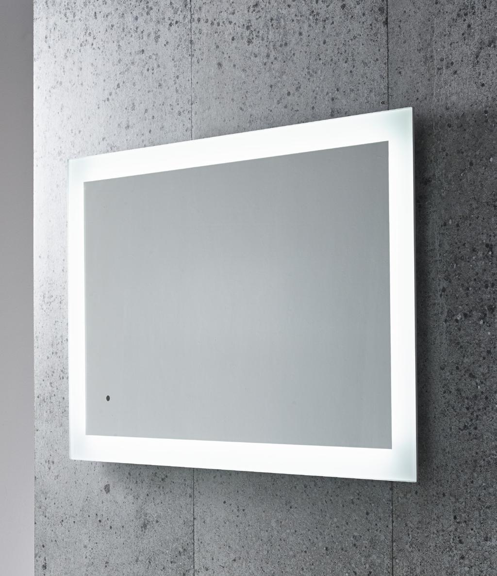 00 Appear LED Illuminated Mirror 900(w) x 600(h) x 30(d)mm Features: Energy efficient LED lighting, Heated