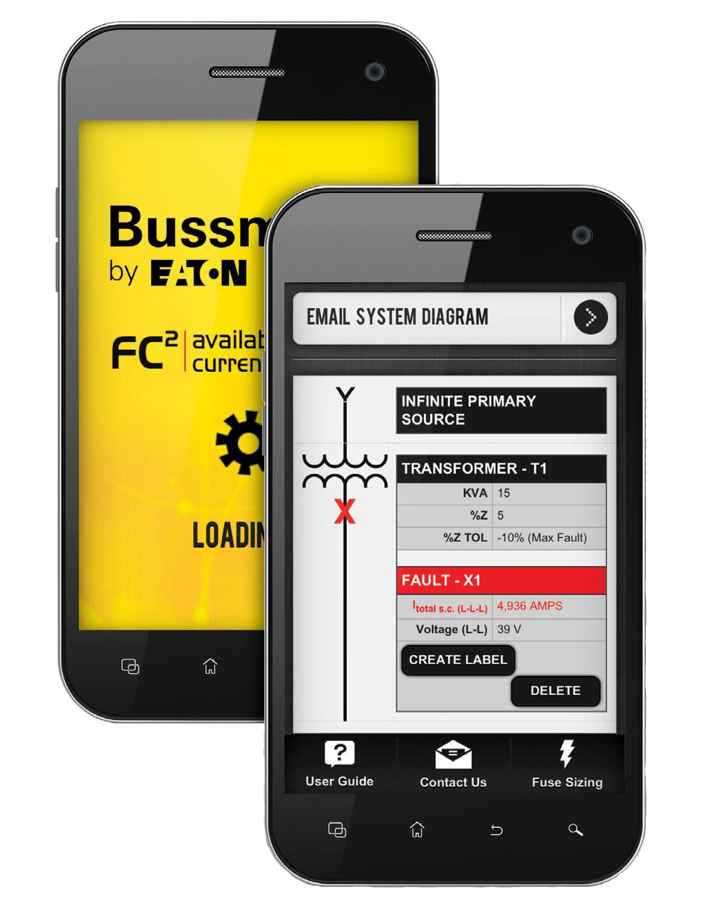 NUMBER THREE Find Fault Current Fast Bussmann by Eaton FC 2 Available Fault Current Calculator The first fully-functioning mobile app that allows the use of standard mobile devices to calculate