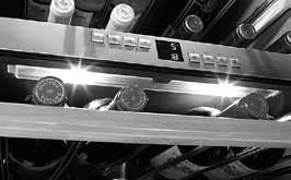 Interior light A lightbar is integrated into the upper and lower compartments. The interior light can be switched on and off using button ➂. Caution - class 1M laser radiation.