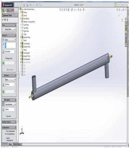 Figure :setting of inlet massflow rate and temperature for hot water tube inlet For shell inlet: Solidworks Flow