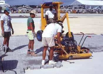 As of 2003, ICPI has released Tech Spec 15 A Guide for Construction of Mechanically Installed Interlocking Concrete Pavements.