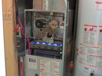 Furnace Condition. Manfacturer: Original installed Carrier forced air furnace. At the time of inspection the furnace functioned.