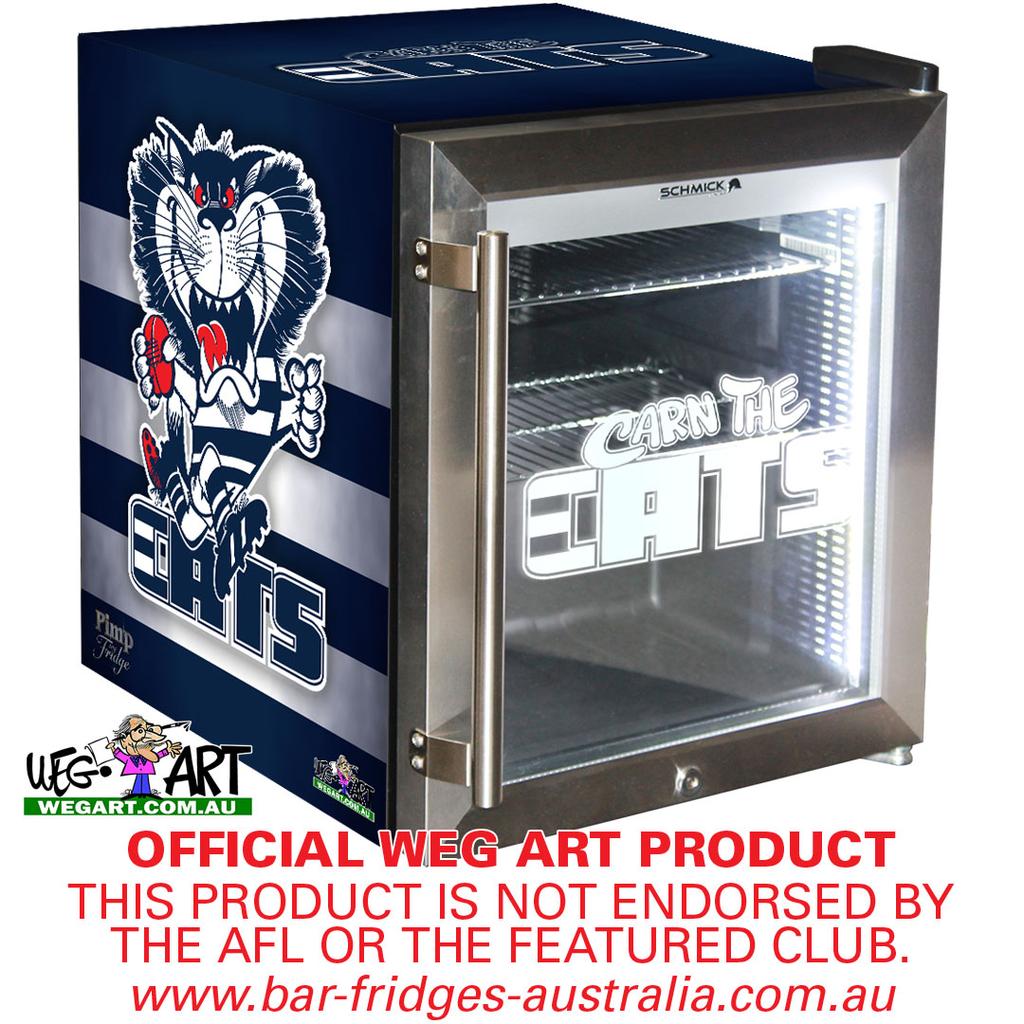 HUS-SC50-SS-WEG $467.00 Freight $86.25 WEG Art Football Club branded glass door bar fridge with a unique light up door, looks brilliant, fantastic gift idea!