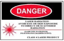 B. WARNING SIGNS AND ACCESS CONTROL All rooms in which lasers are operated must be posted with permanent door-type laser warning signs that include the all information appropriate to the lasers