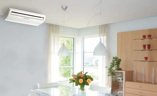 kw) A wide range of indoor units includes heat pump models in 7 types and