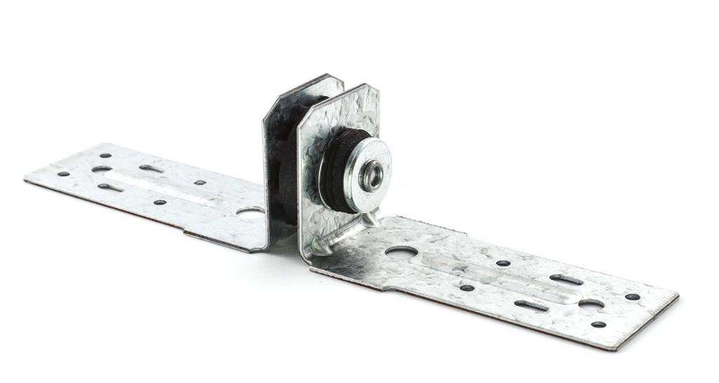 Furring Channel Resilient Mount - Joiner Bracket Acoustic attenuation in wall construction is achieved by a combination of density or mass to block and reflect sound, as well as insulation in