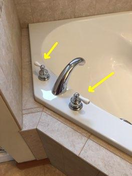 9. Shower Faucet handles loose Shower is in good condition overall.