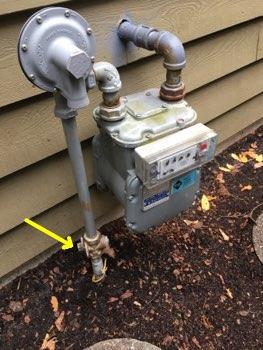 1. Shutoff Locations Shutoffs Observations: Water Heater gas shutoff is located to the right of the